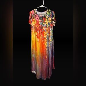 Vibrant Multicolor Maxi Dress